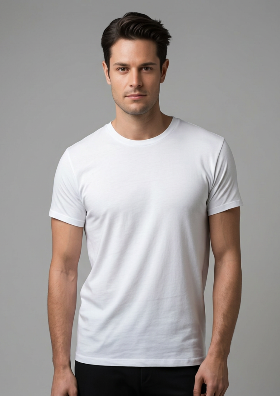T-Shirt Basic White - For Men