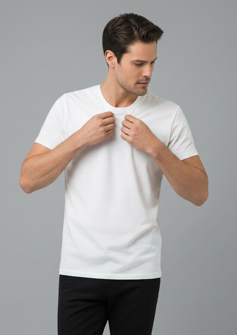 T-Shirt Basic White - For Men