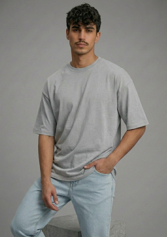Men’s Oversized Essential T-Shirt – Light Grey
