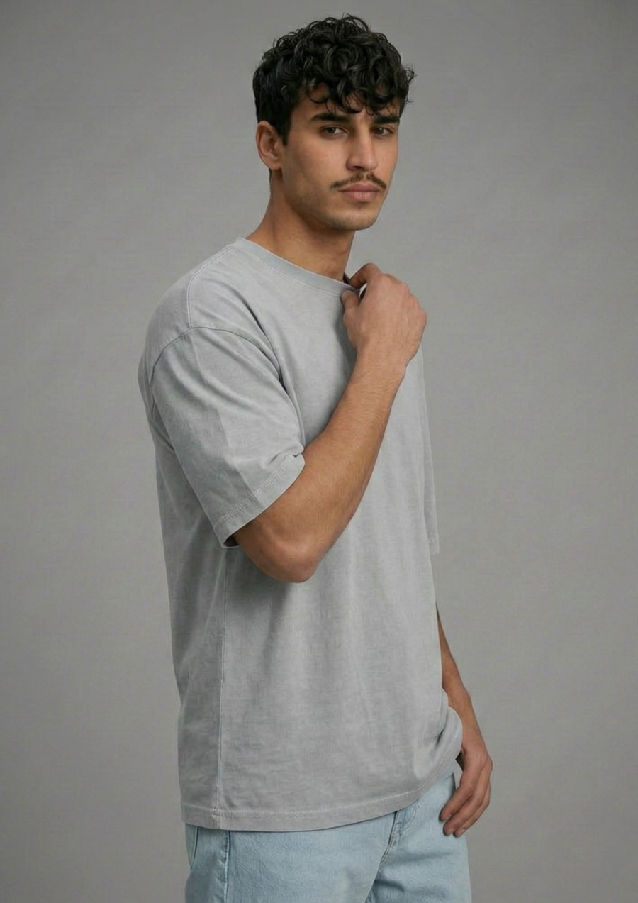 Men’s Oversized Essential T-Shirt – Light Grey