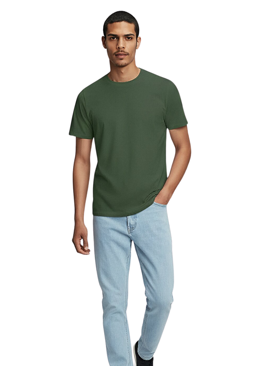 Premium Basic Cotton T-Shirt For Men - (Regular Fit)